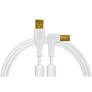 DJ Tech Tools Chroma Cables USB-A White (angled)