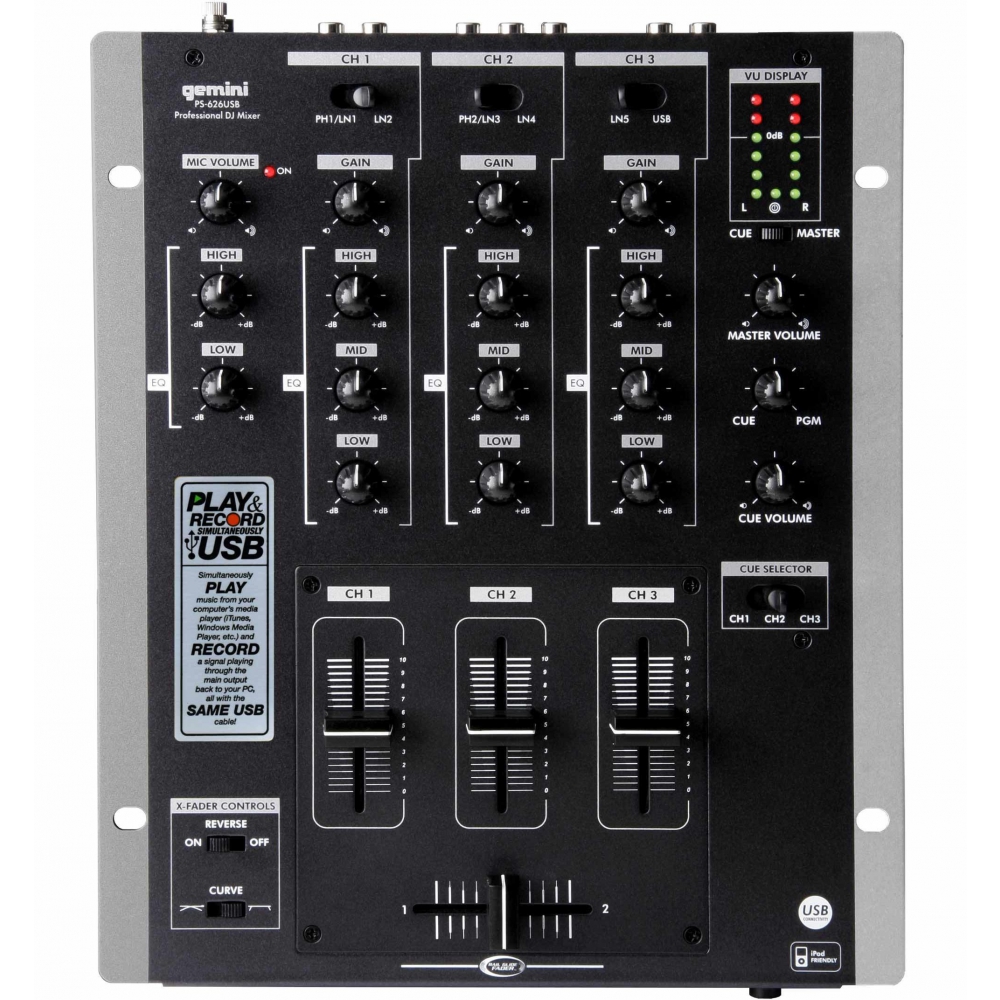 DJ-микшеры Gemini PS-626 USB