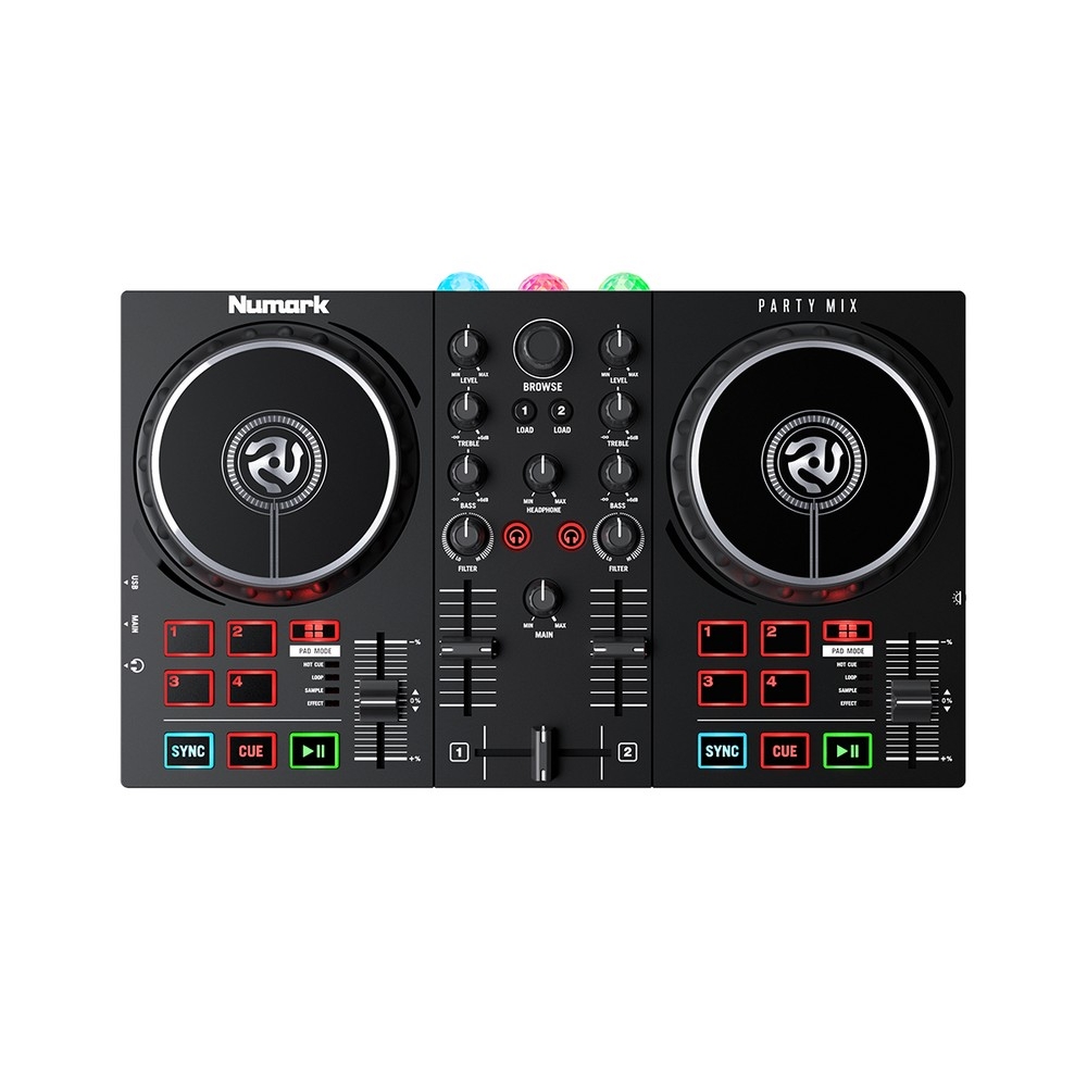入荷中 Numark Party Mix II+HF175 LEDパーティライト搭載 DJコントローラー+純正DJヘッドホン  riosmauricio.com