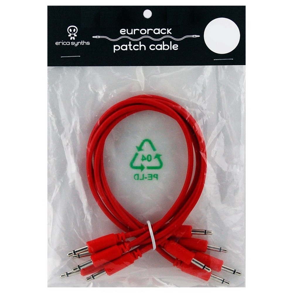 Коммутация Erica Synths Eurorack patch cables 10cm (5 pcs) Red